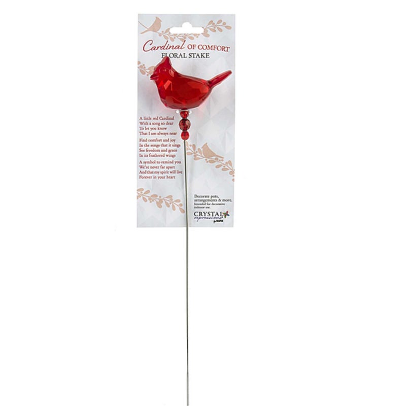 Ganz Cardinal of Comfort Floral Stake, 3" W x 12" L, Red - Image 2